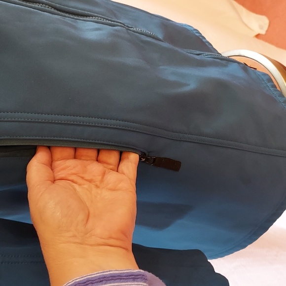 Eddie Bauer Women's Coat Teal Detachable Hood Fleece Lined Size MP - Picture 4 of 13